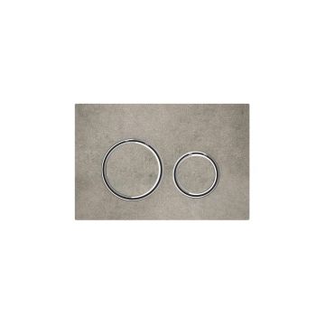 Clapeta de actionare Geberit Sigma21 aspect beton/inel crom
