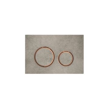 Clapeta de actionare Geberit Sigma21 aspect beton/inel rose gold