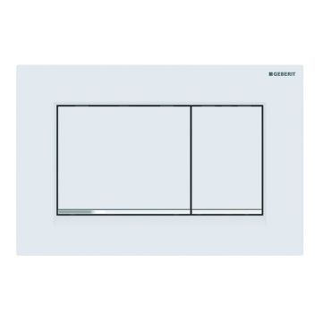 Clapeta de actionare Geberit Sigma30 alb mat lacuit / crom lucios EasyToClean