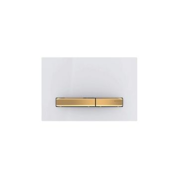 Clapeta de actionare Geberit Sigma50 alb/butoane aurii