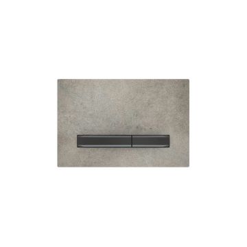 Clapeta de actionare Geberit Sigma50 aspect beton/butoane negru mat