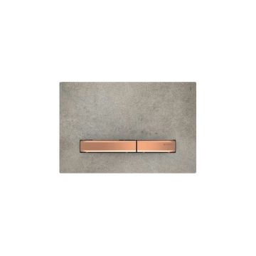 Clapeta de actionare Geberit Sigma50 aspect de beton/butoane rose gold