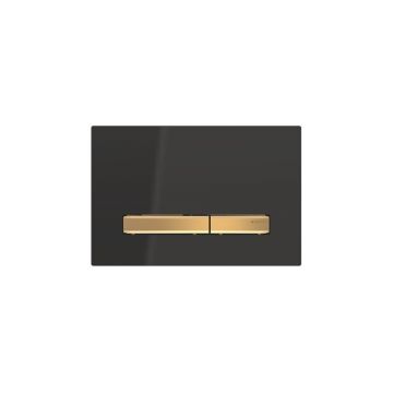 Clapeta de actionare Geberit Sigma50 negru/butoane aurii