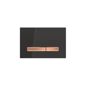 Clapeta de actionare Geberit Sigma50 negru/butoane rose gold