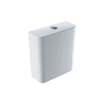 Rezervor pe vas wc Geberit Smyle Square ceramica cu alimentare laterala
