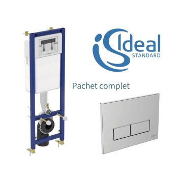 Rezervor wc incastrat Ideal Standard cu cadru si clapeta cu dubla comanda