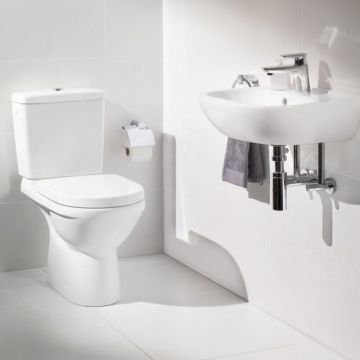 Set vas wc pe pardoseala Villeroy&Boch O.Novo Direct Flush cu rezervor si capac soft close