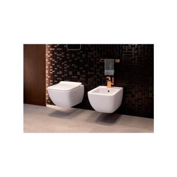 Set vas wc si bideu suspendat Villeroy&Boch Venticello Direct Flush cu capac slim soft close