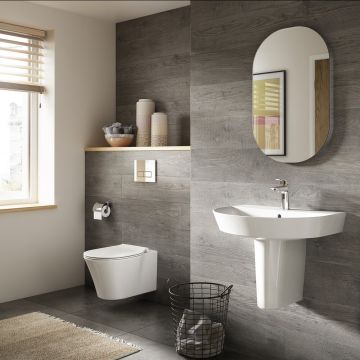 Set vas wc suspendat Connect Air Aquablade cu capac slim soft close
