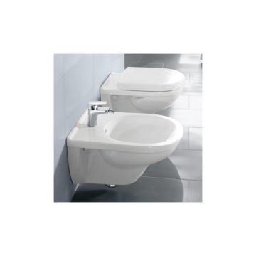 Set vas wc suspendat Villeroy&Boch O.Novo Direct Flush cu bideu suspendat si capac soft close