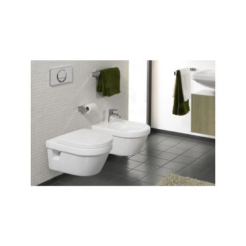 Set vas wc suspendat Villeroy&Boch Omnia Architectura DirectFlush cu bideu suspendat si capac soft close