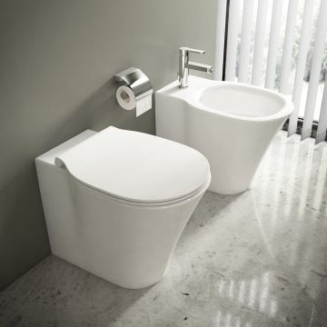 Vas wc pe pardoseala BTW Ideal Standard Connect Air AquaBlade pentru rezervor ingropat