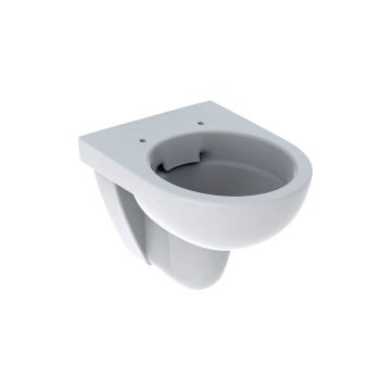 Vas wc suspendat Geberit Selnova Compact Rimfree Proiectie scurta fara capac alb