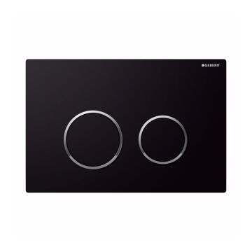 Clapeta actionare Dual-Flush,Geberit Sigma 20,pentru rezervor incastrat,crom negru