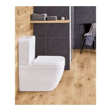 PROMO Vas WC lipit de perete, rezervor si capac Grohe Euro Ceramic Rimless, alimentare laterala