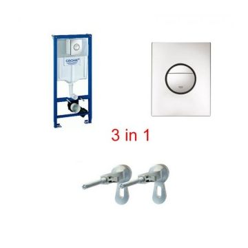 Set PROMO Grohe Rapid SL 3 in 1 cu clapeta si set fixare 50x23xH113 cm