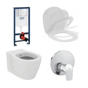 Set PROMO vas wc cu functie bideu, capac soft-close, baterie dus Ideal Standard si rezervor