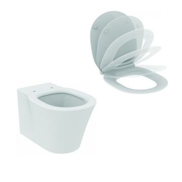 Set PROMO vas WC suspendat si capac wc slim soft-close Ideal Standard Connect Air la reducere