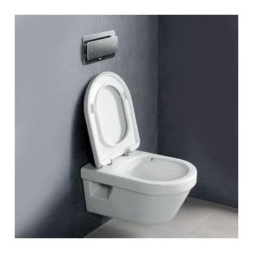 Set PROMO Villeroy&Boch Architectura vas WC Rimless Direct Flush si capac Soft Close 53x37xH33 cm la reducere