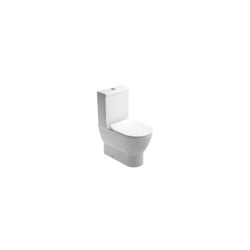 Vas wc pe pardoseala compact Gala Emma Rounded Rimless BTW pentru rezervor asezat