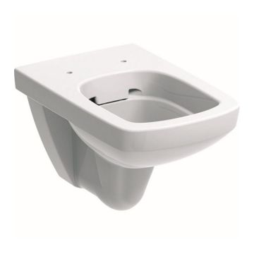 Vas WC suspendat Geberit Selnova Square Rimless Alb 53x35xH40 cm la reducere