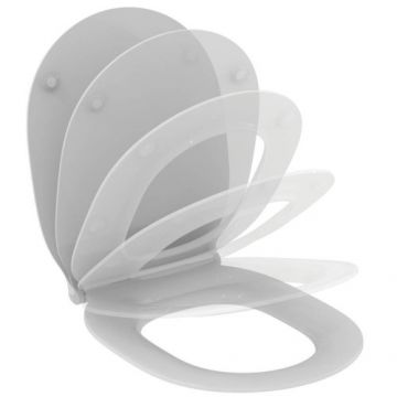 Capac Wc Ideal Standard Tesi soft-close slim, alb - Culoare Alb pal