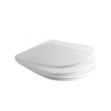 Capac WC Kerasan Nolita soft-close slim, alb - Culoare Alb pal
