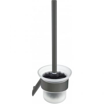 Suport perie WC Deante Silia, titanium - Culoare Gri