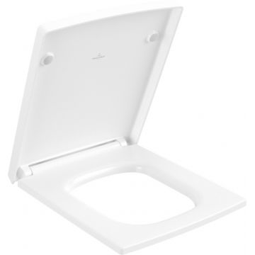 Capac wc Villeroy & Boch Memento 2.0 cu inchidere lenta si QuickRelease  alb mat