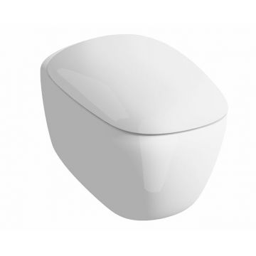 Set vas wc suspendat Geberit Citterio Rimfree 56cm  KeraTect si capac cu inchidere lenta  alb