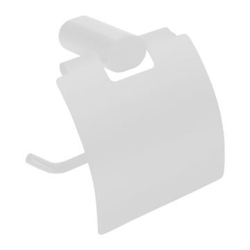 Suport pentru hârtie igienică alb de montat pe perete din alamă Flori – Sapho