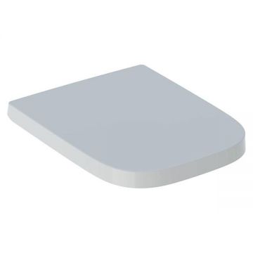 Capac WC, Geberit, Selnova Square, cu Soft Close si Quick Release, 44,5 x 35,5 cm, alb