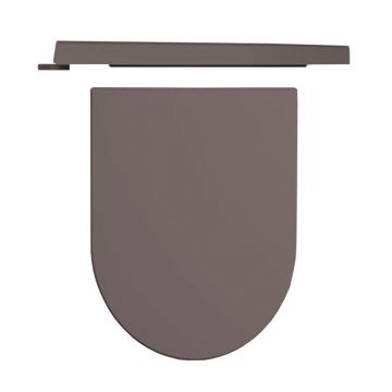 Capac WC, Hatria, Fusion/Futura, cu soft close si quick release, antracit