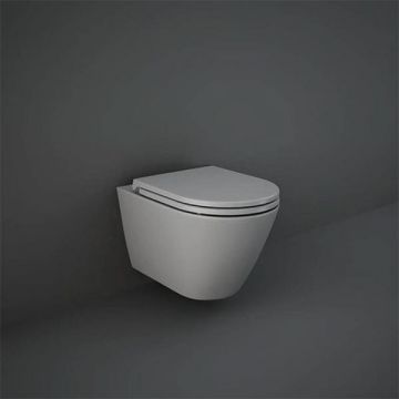 Capac WC, RAK, Feeling, cu soft close si quick release, gri mat