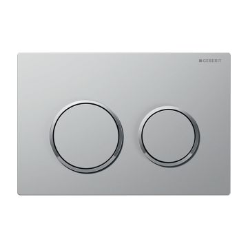 Clapeta cu actionare dubla, Geberit, Omega20, cu suprafata easy-to-clean, crom mat