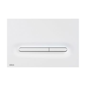 Clapetă de acționare, Alcadrain, Linka, cu două volume, alb mat