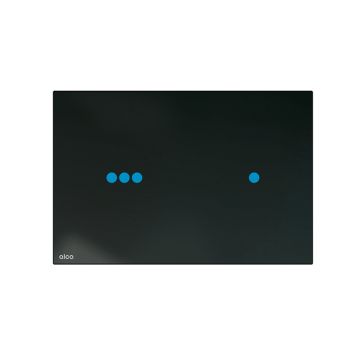 Clapetă de acționare, Alcadrain, Night Light Slim, două volume, touch-free, iluminare, sticlă-negru