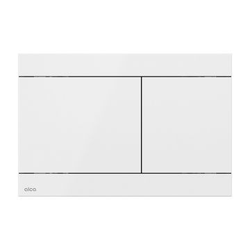 Clapeta de actionare, Alcadrain, Fun, cu doua volume, alb lucios