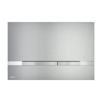 Clapeta de actionare, Alcadrain, Stripe Inox, cu doua volume, otel inoxidabil, semi-mat lucios