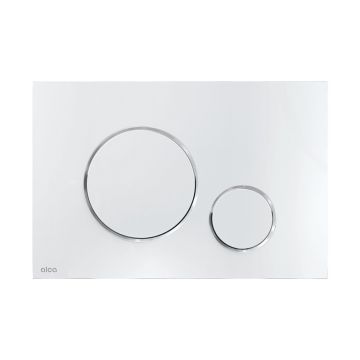 Clapeta de actionare, Alcadrain, Thin, cu doua volume, crom lucios