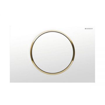 Clapeta de actionare Geberit, Sigma10, alb/auriu/alb