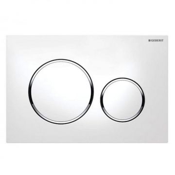 Clapeta de actionare Geberit Twinline30 alb cu detalii crom