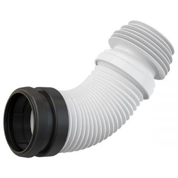 Racord flexibil, Alcadrain, cu garnitura pentrul vasul WC, alb