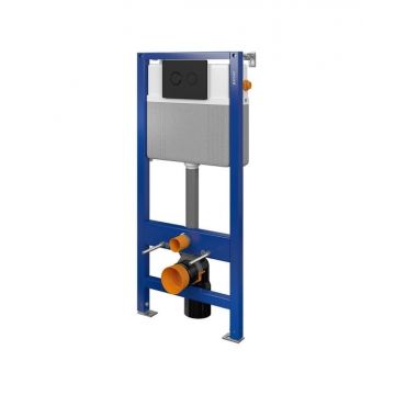 Rezervor incastrat cu clapeta de actionare negru mat, Cersanit System 51 Pneu S