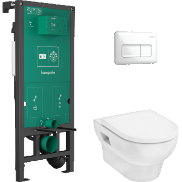 Set complet vas wc Hansgrohe GladeLake S cu capac  rezervor incastrat iFrame si clapeta iFrame Original Q
