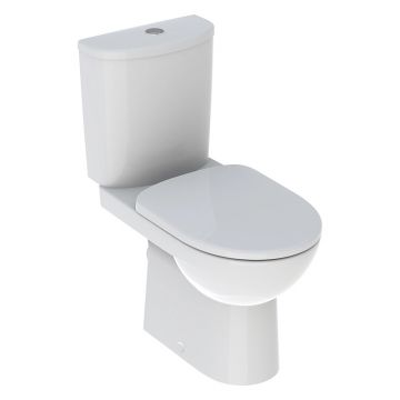 Set vas WC stativ, Geberit, Selnova, cu rezervor și capac, alb
