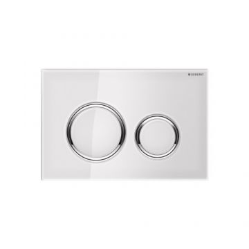 Clapeta actionare rezervor Geberit Sigma 21, alb-crom