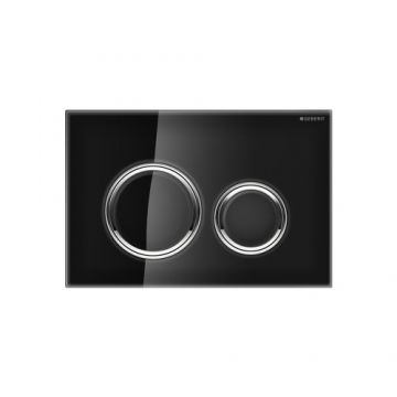 Clapeta actionare rezervor Geberit Sigma 21, negru-crom