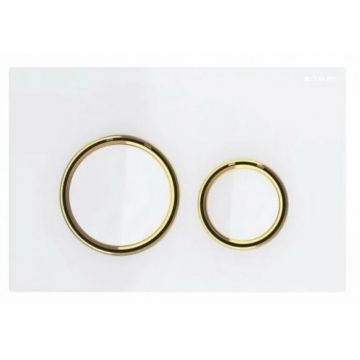 Clapeta actionare rezervor SIGMA 21 alb-alama - Geberit