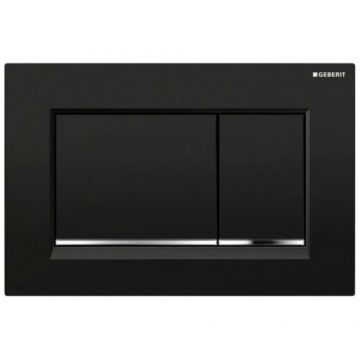 Clapeta actionare rezervor SIGMA 30 negru-crom easy-to-clean  -  Geberit